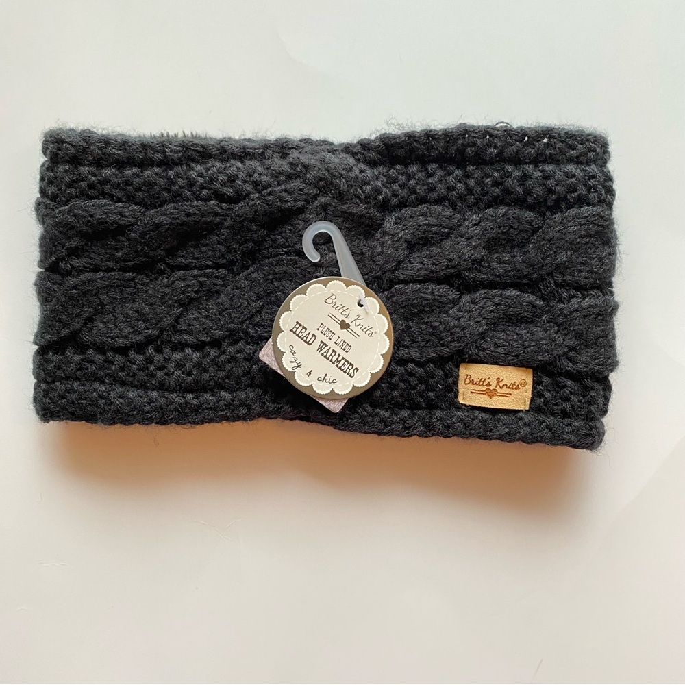 Knit head warmer black Cozy Relaxed One Size Britt’s Knits Women’s Comfort